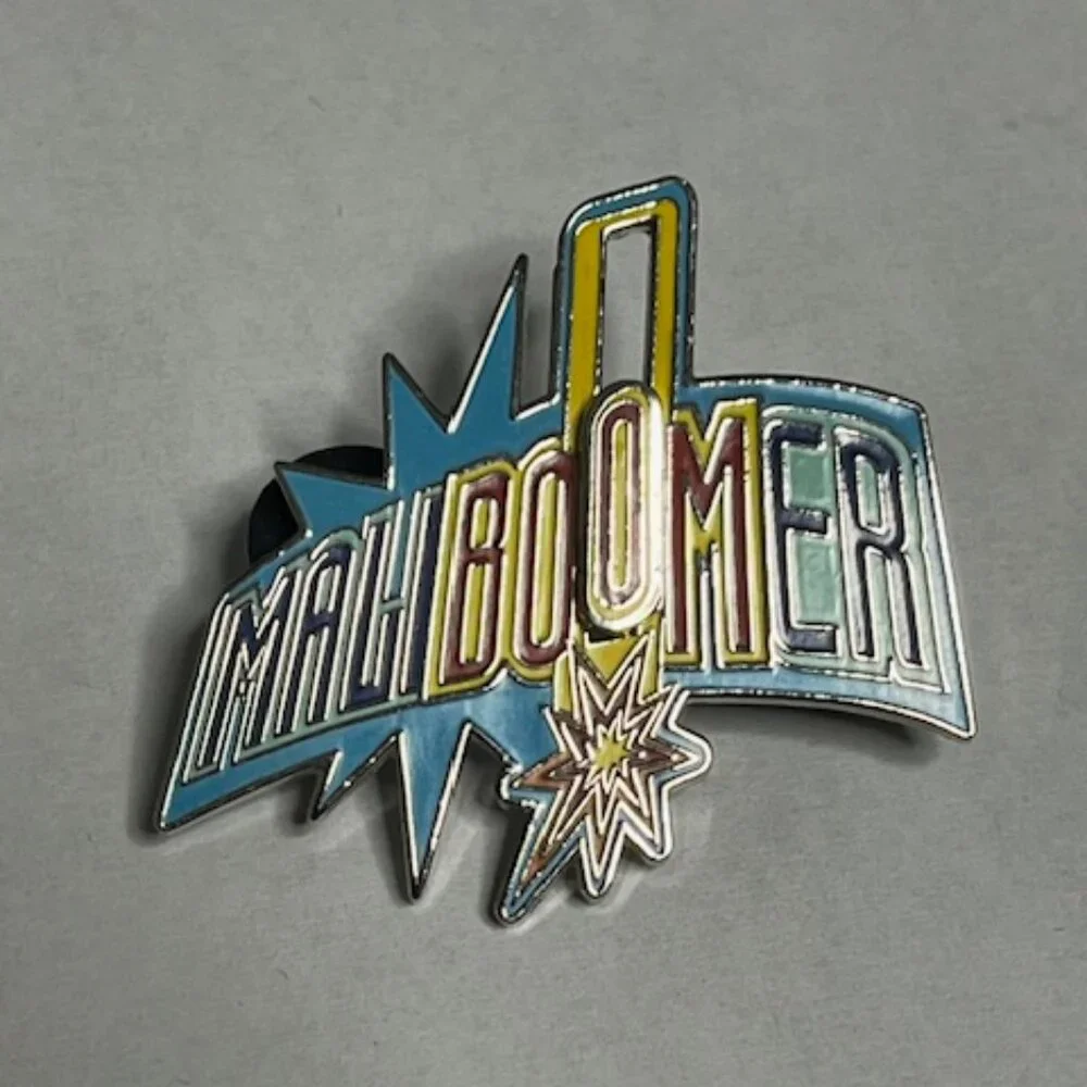 Disney MaliBoomer Disney California Adventure Slide Lapel Vest Hat Pin 1.75